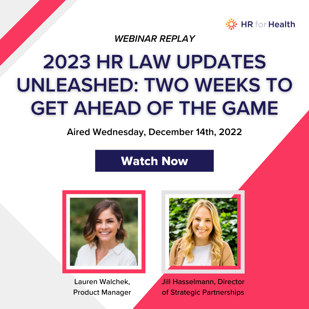 2023 HR Law Updates Unleashed Two Weeks to Get Ahead of the Game Webinar  (1080 × 1080 px) Replay