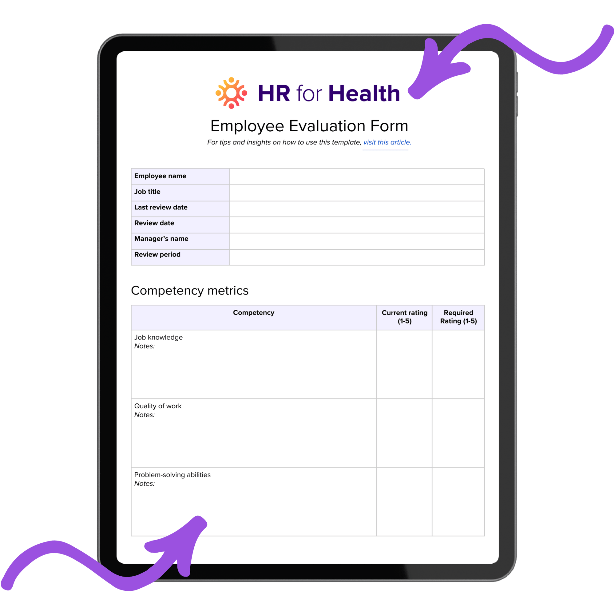 Employee evaluation form LP graphics Employee evaluation form LP graphics