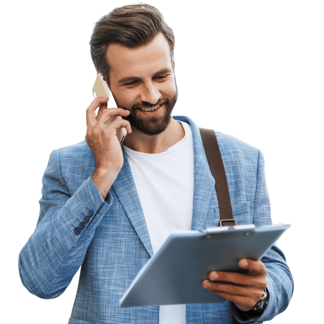 Man on phone Man on phone