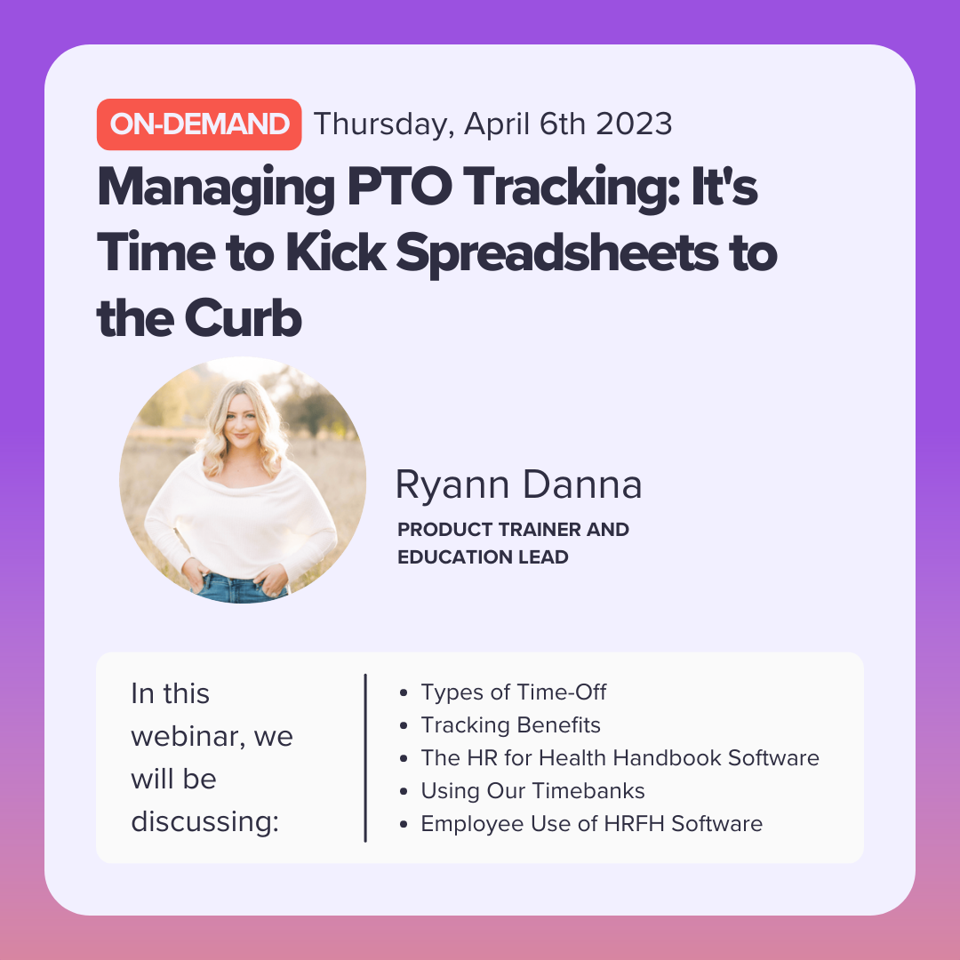 Managing PTO Tracking Webinar - 2 Managing PTO Tracking Webinar - 2