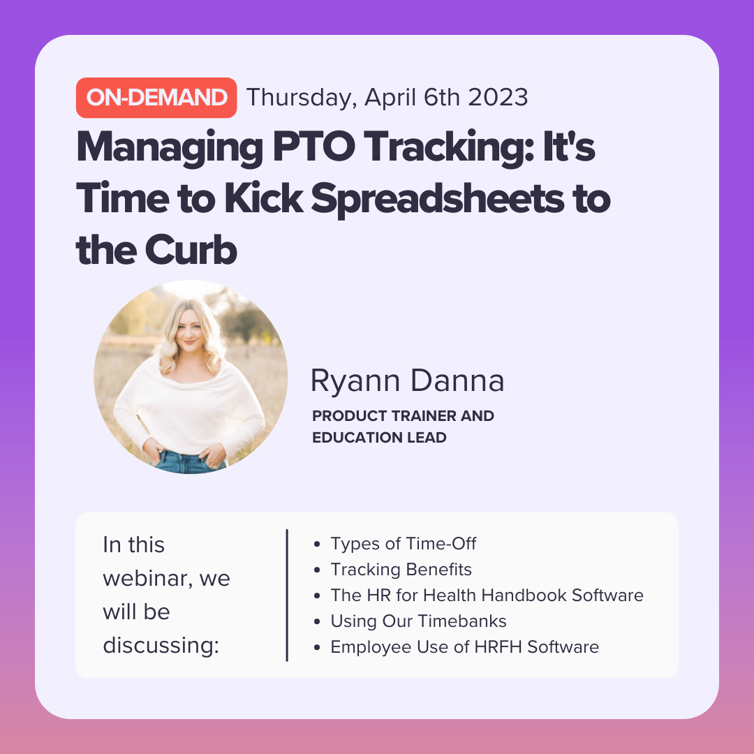 Managing PTO Tracking Webinar - 2