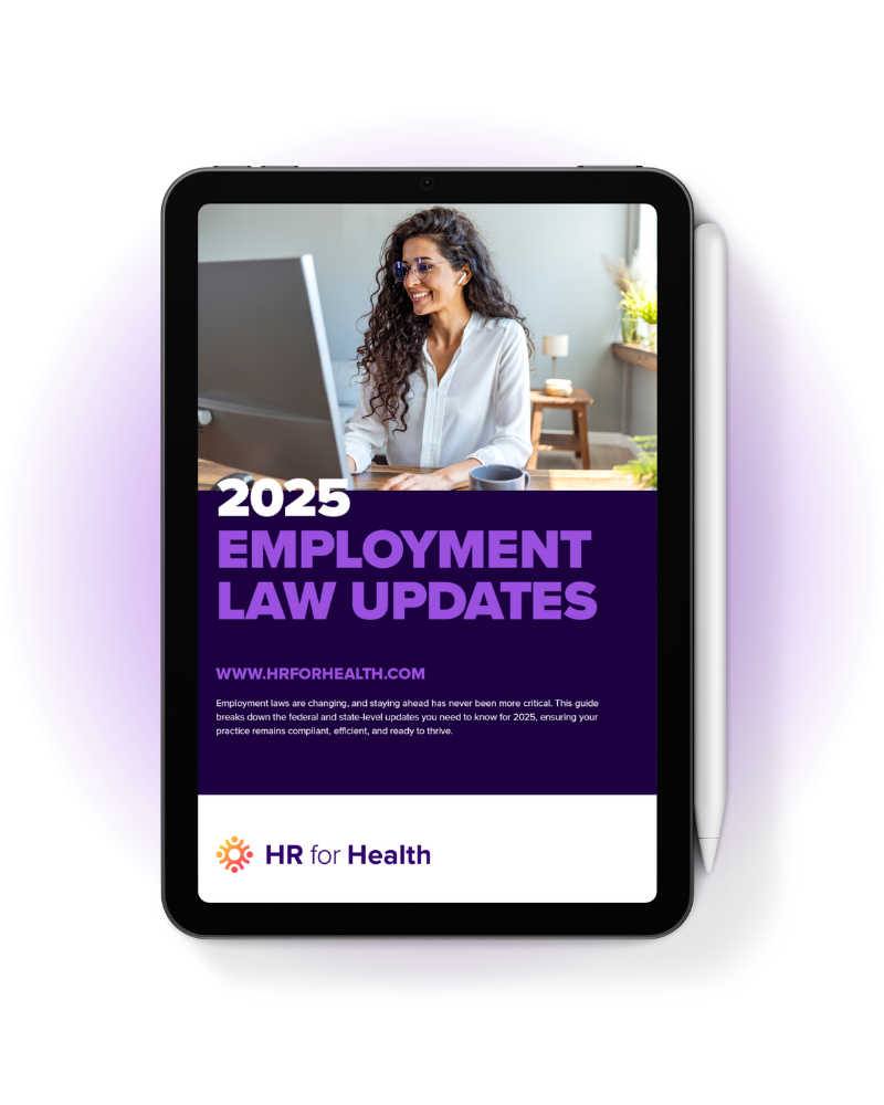 Employment law updates guide mockup