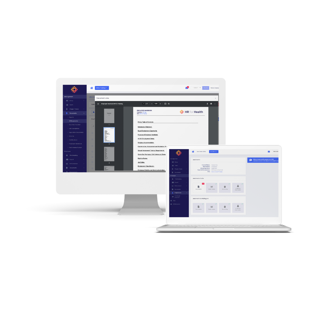 HR Software Overview Mockup Cutout